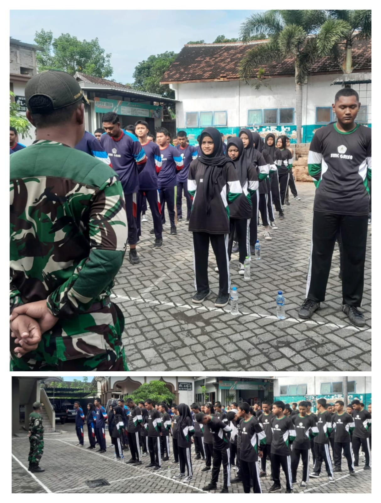 Tingkatkan Kualitasi Sumber Daya Manusia, Koramil 0825/11 aksanakan Pembinaan Mental dan Fisik SMK PGRI Pesanggaran