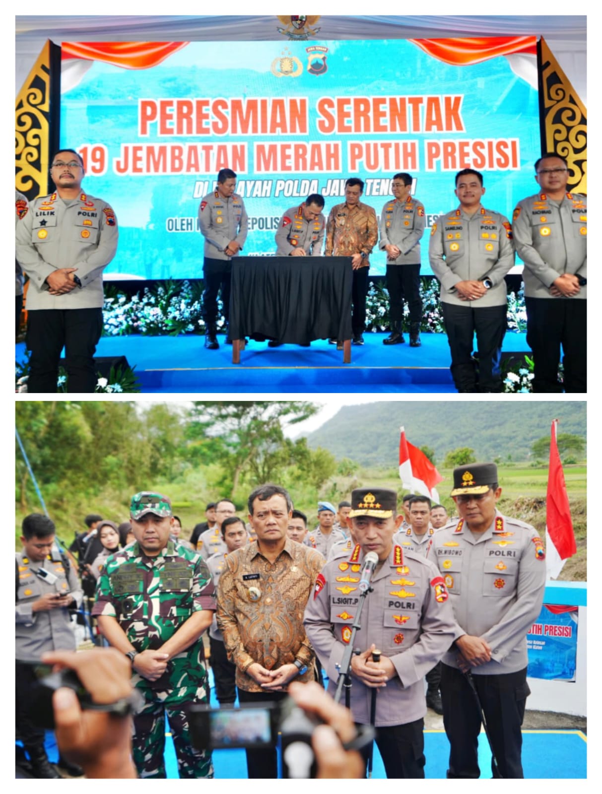 Kapolri Resmikan 19 Jembatan Merah Putih Presisi, Komitmen Tindaklanjuti Arahan Presiden Prabowo