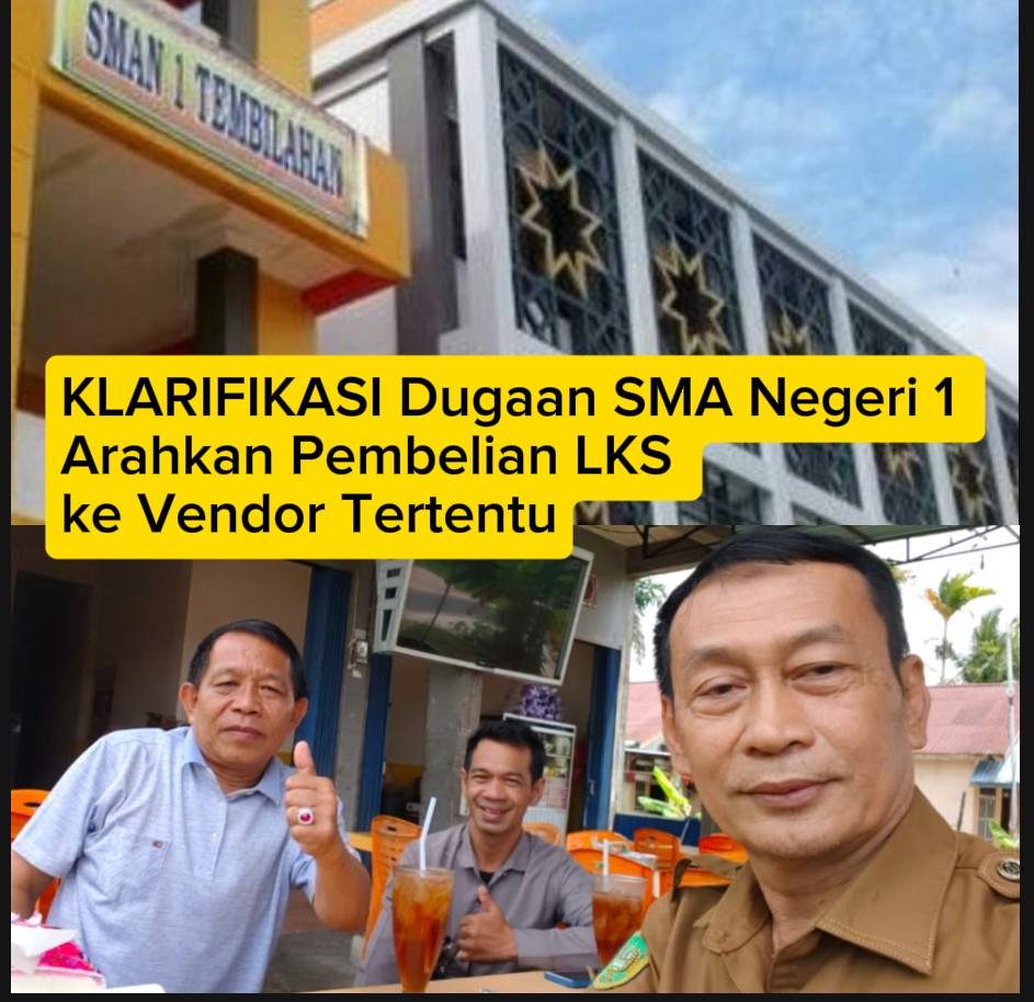 KLARIFIKASI Dugaan SMA Negeri 1 Arahkan Pembelian LKS ke Vendor Tertentu