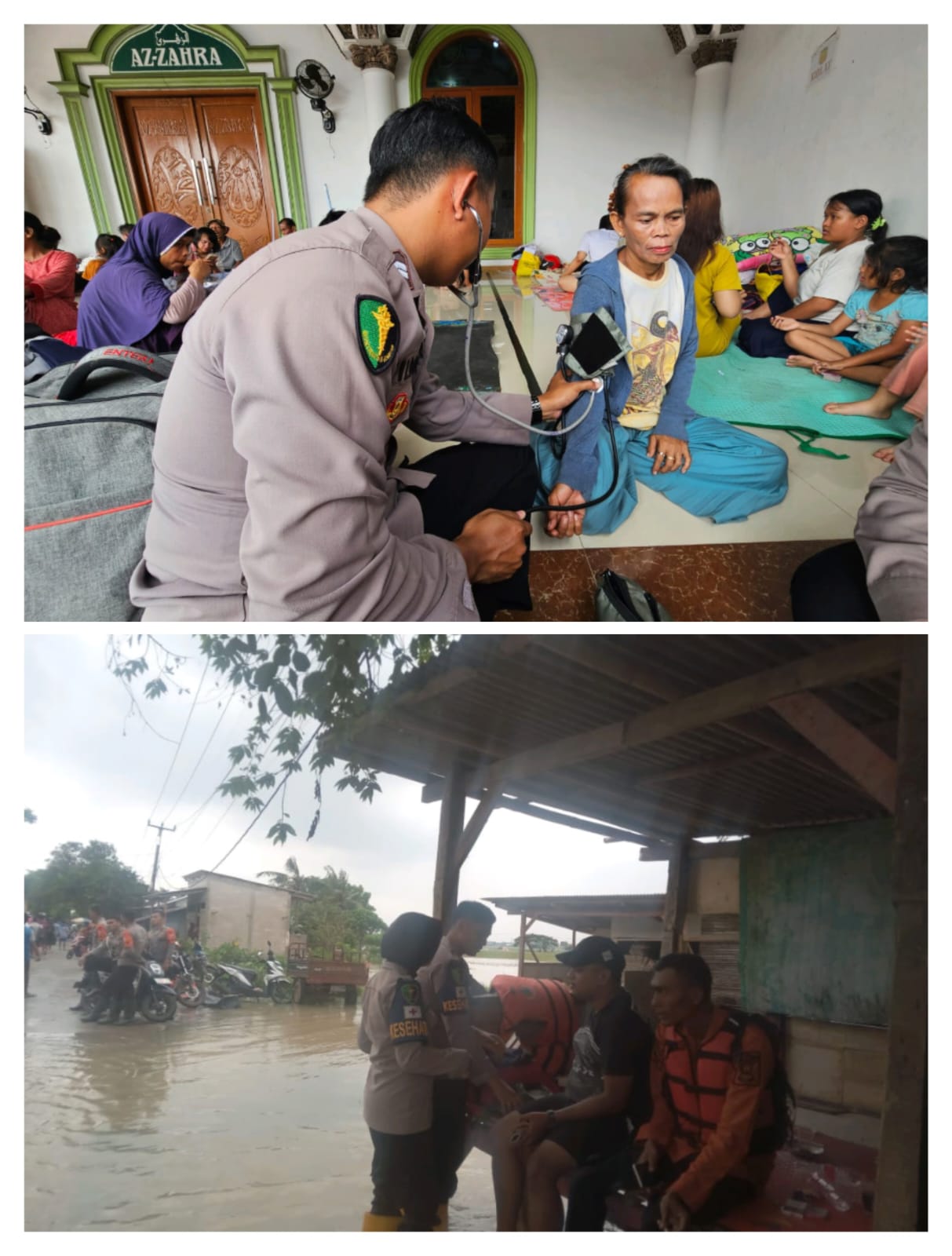 Polri “All Out” Evakuasi, Hadirkan Randurlap dan Patroli Kesehatan Door to Door untuk Korban Banjir Karawang