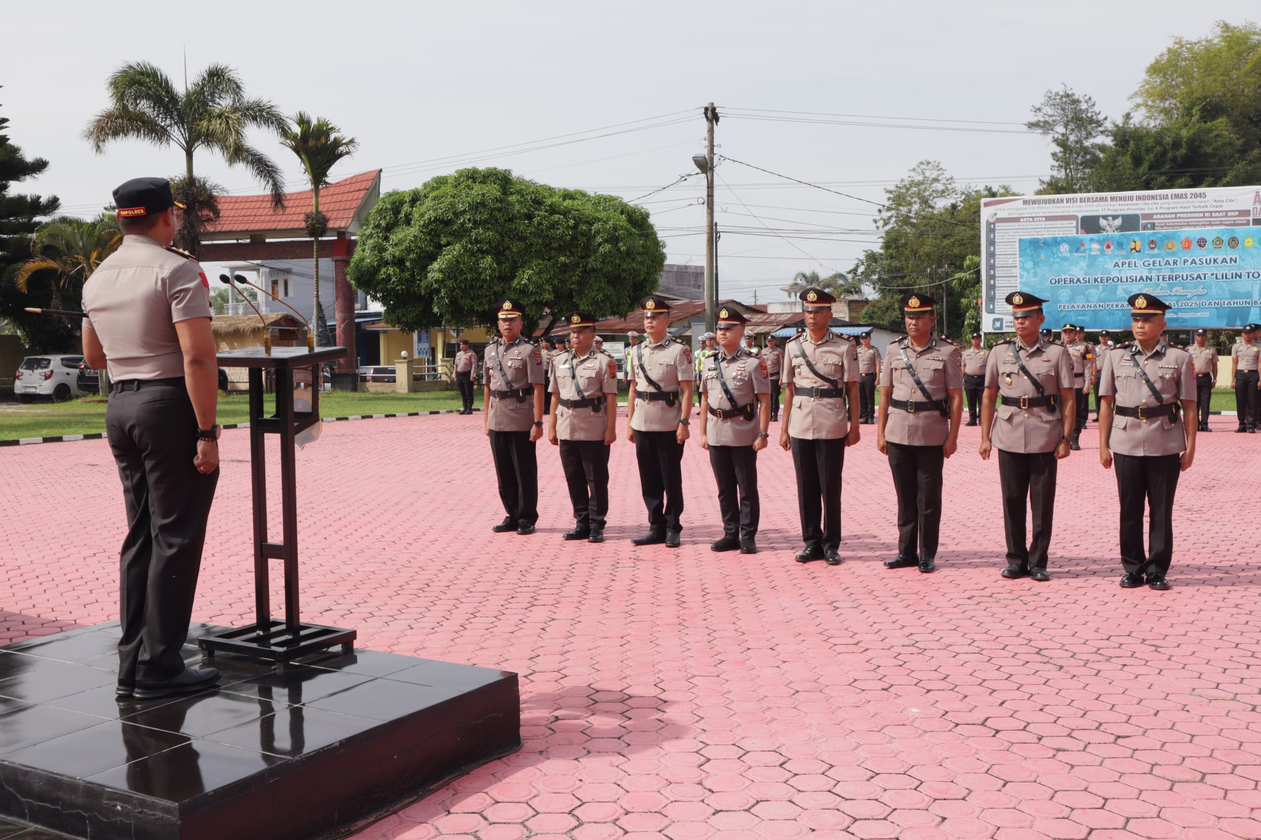 Kapolres Toba Pimpin Sertijab Kabag Ops, Kasat Lantas dan 2 Kapolsek