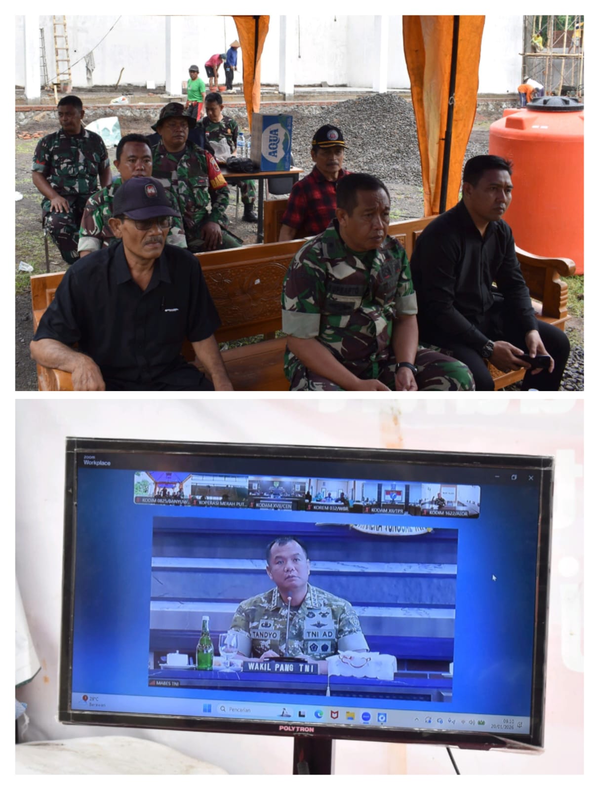 Kasdim Banyuwangi Hadiri Vicon Strategis KDKMP, Arahan Wakil Panglima TNI Jadi Kompas Pembangunan Desa