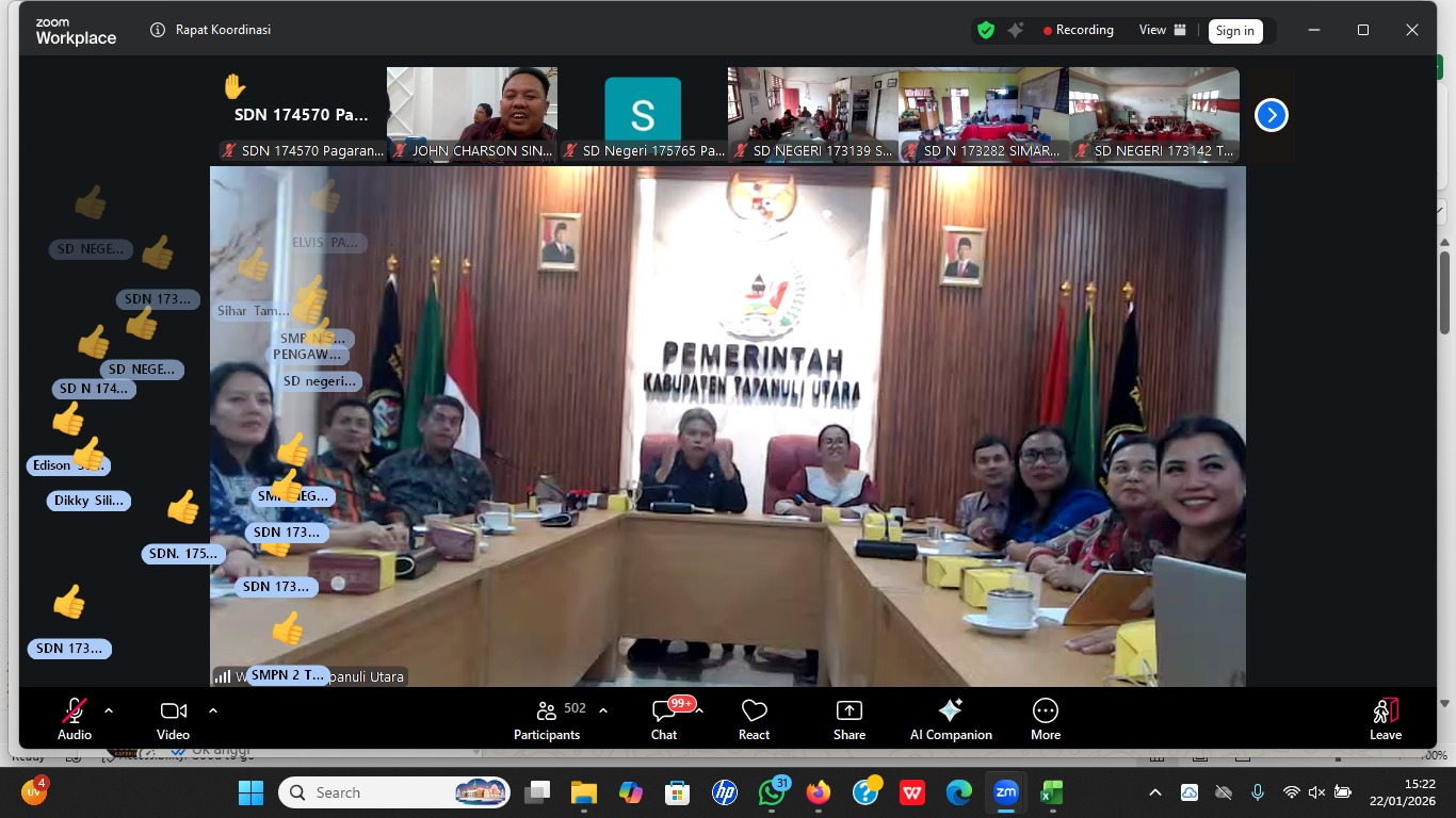‎Pemkab Tapanuli Utara Gelar Rakor Pendidikan 2026, Wakil Bupati Tekankan Optimalisasi BOS dan Implementasi TABIR