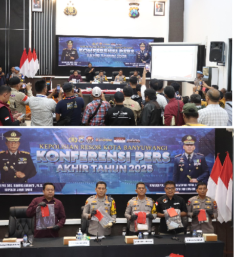Polresta Banyuwangi Selesaikan 1.281 Perkara Sepanjang Tahun 2025*