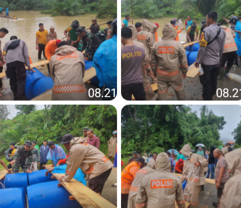 Hujan Deras Berjam-jam, Sungai Sekayam Meluap dan Rendam Permukiman Warga Entikong
