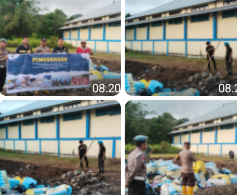Polsek Entikong Amankan Pemusnahan 500 Bale Pakaian Bekas Milik Negara di Kawasan Perbatasan