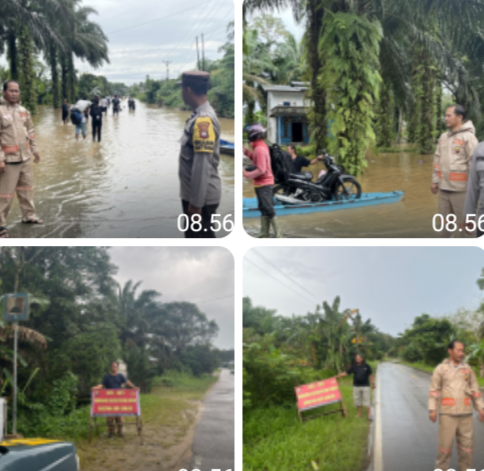 Patroli Batingsor Polsek Kembayan Imbau Warga Waspada Cuaca Ekstrem di Bantaran Sungai Kuala Dua
