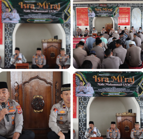 Jajaran Polres Mesuji memperingati Isra’ Mikraj Nabi Muhamad S.A.W 1447 H di Masjid Trisna AT-Taubah Mapolres Mesuji.