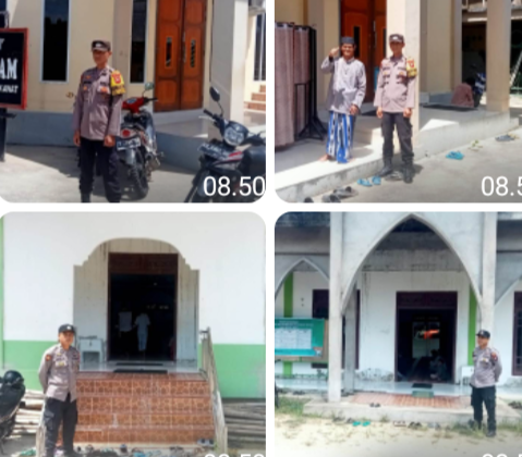 Polisi Siaga Saat Sholat Jum’at, Polsek Beduai Pastikan Ibadah Warga Berlangsung Aman dan Khusyuk