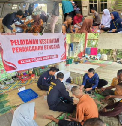 Polri Hadir Jaga Asa di Tengah Bencana, Ratusan Warga Aceh Terima Layanan Bakti Kesehatan Ops Aman Nusa II