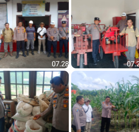 Kapolsek Mukok Tinjau Lahan Jagung dan Kesiapsiagaan Damkar PT MPE, Dorong Ketahanan Pangan dan Antisipasi Karhutla