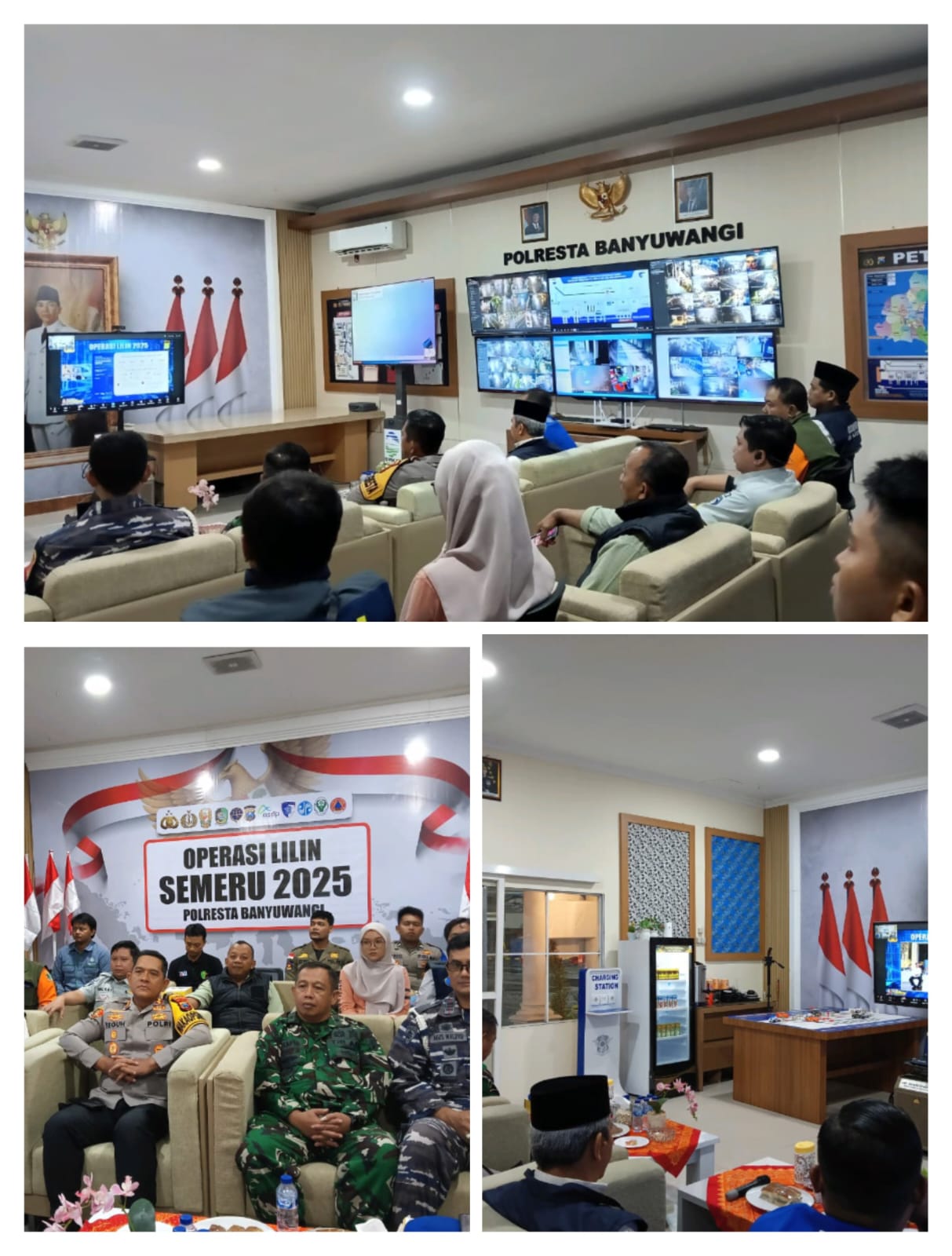 Kasdim 0825/Banyuwangi Ikut Zoom Meeting Kapolri Pantau Keamanan Pergantian Tahun