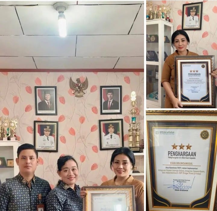 RSUD Doloksanggul Raih Penghargaan Transformasi Digital JKN dari BPJS Kesehatan