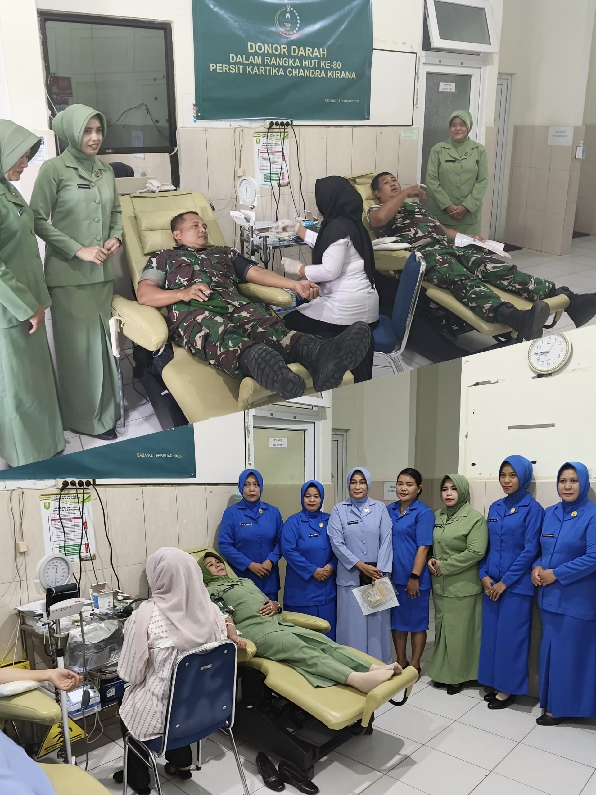 HUT ke-80 Persit, Donor Darah di RSUD Kota Sabang Jadi Wujud Kepedulian Sosial