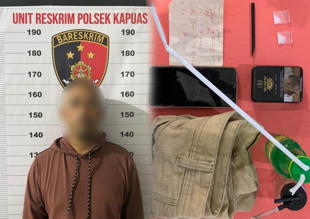 Polsek Kapuas Bongkar Peredaran Sabu di Tanjung Sekayam, Satu Pria Diamankan di Rumah Kost