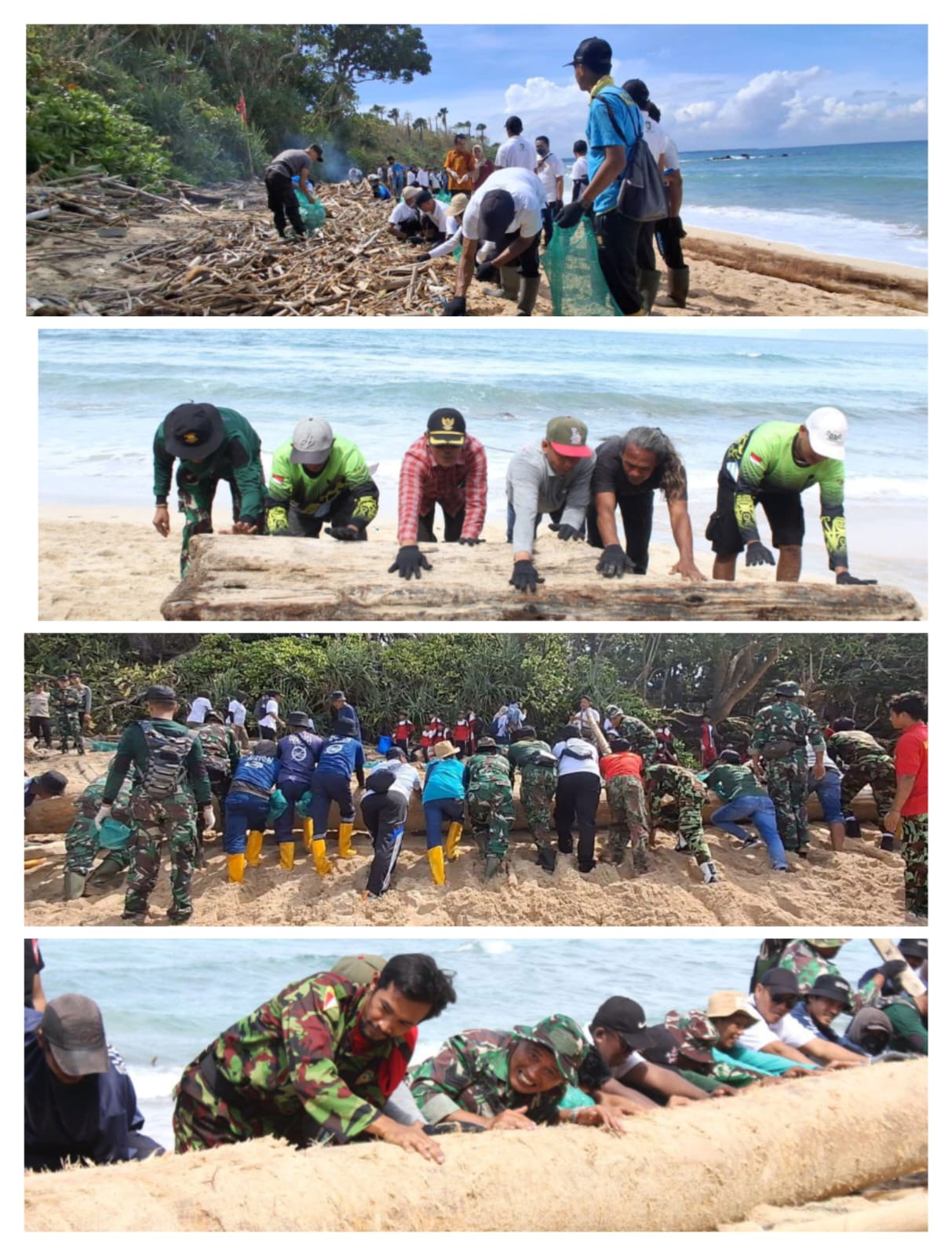 Sentuhan Tangan Rakyat dan TNI Pulihkan Wajah Pantai Pancur