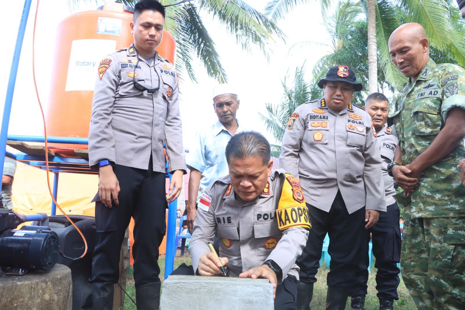 Mahasiswa STIK Angkatan 83 Bangun Sumur Bor untuk Warga Aceh Utara, Kapolres: Wujud Nyata Kepedulian Polri