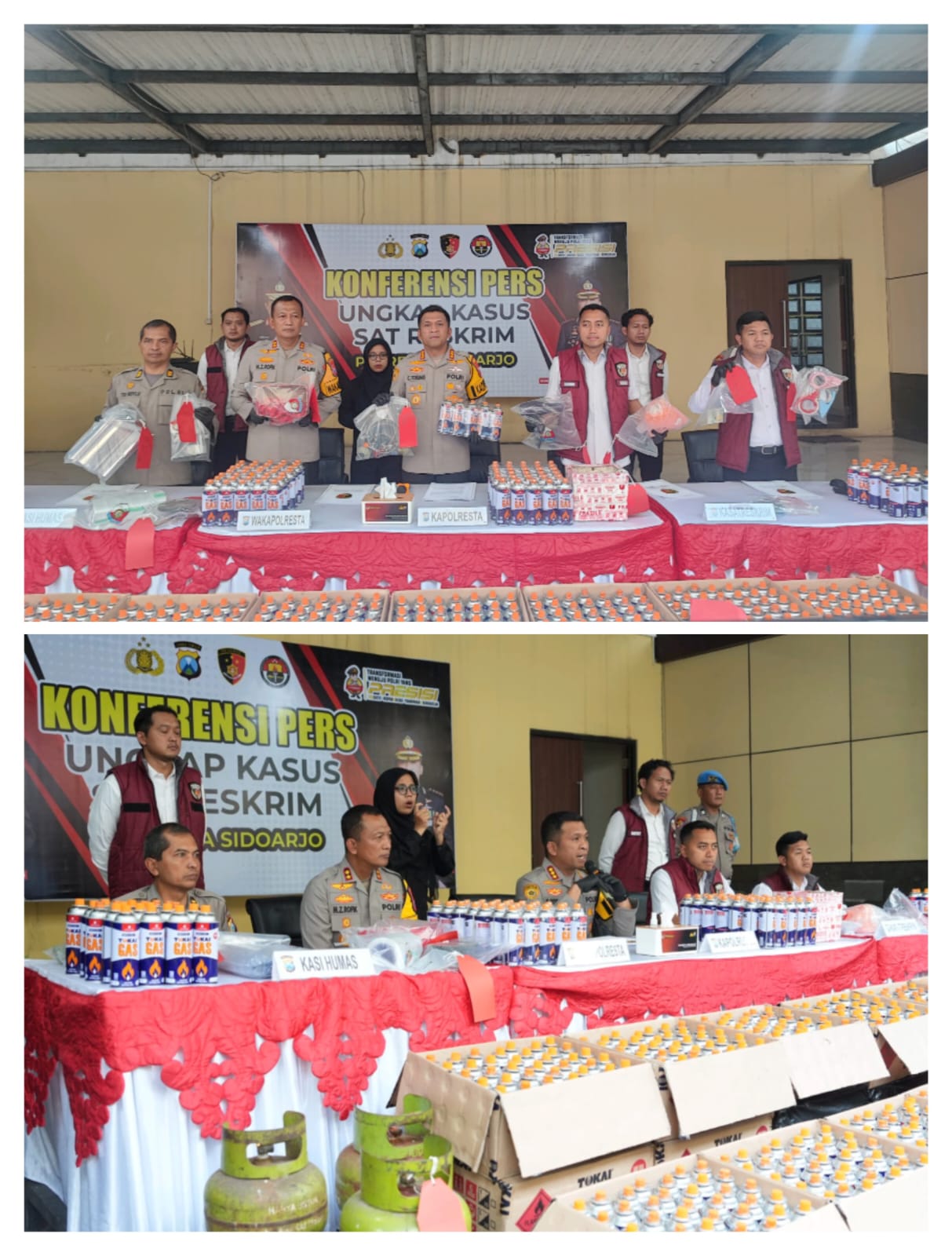 Polresta Sidoarjo Bongkar Pengoplosan LPG Subsidi Jadi Gas Portabel