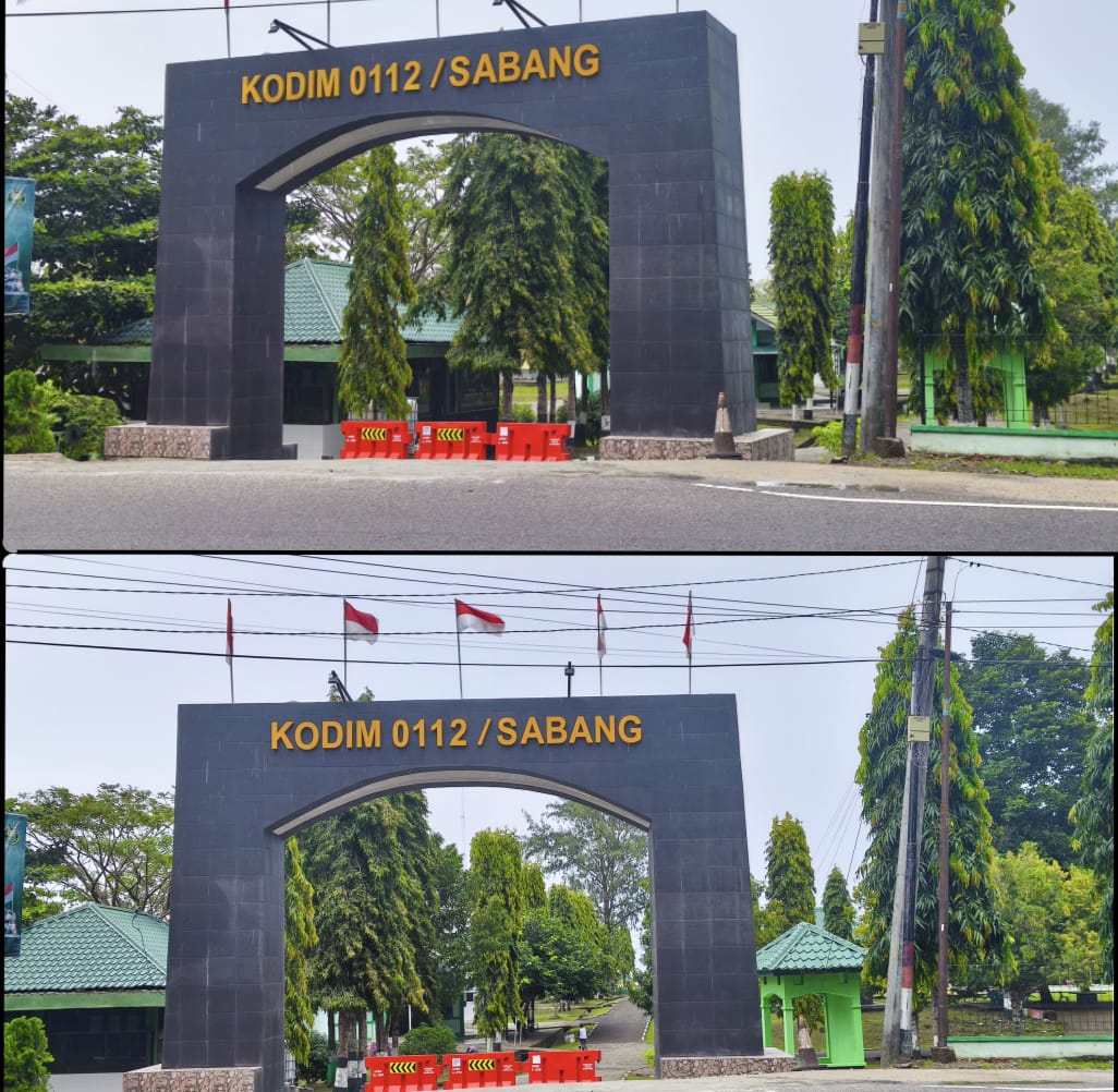 Renovasi Gapura Kodim 0112/Sabang Telah Rampung, Wajah Baru Lebih Berwibawa, Kokoh dan Representatif