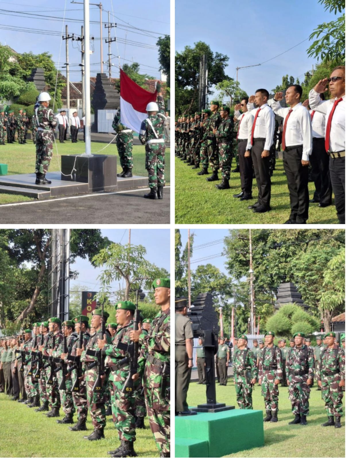 DISIPLIN, LOYALITAS, DAN PENGABDIAN TANPA BATAS Upacara Tujuh Belasan Kodim 0825/Banyuwangi Teguhkan Komitmen Prajurit dan ASN TNI AD