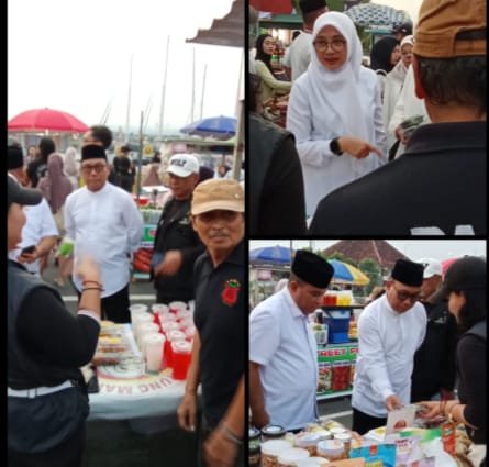 Bupati dan Wakil Bupati Banyuwangi Hadiri Pasar Ramadan di Pantai Marina Boom