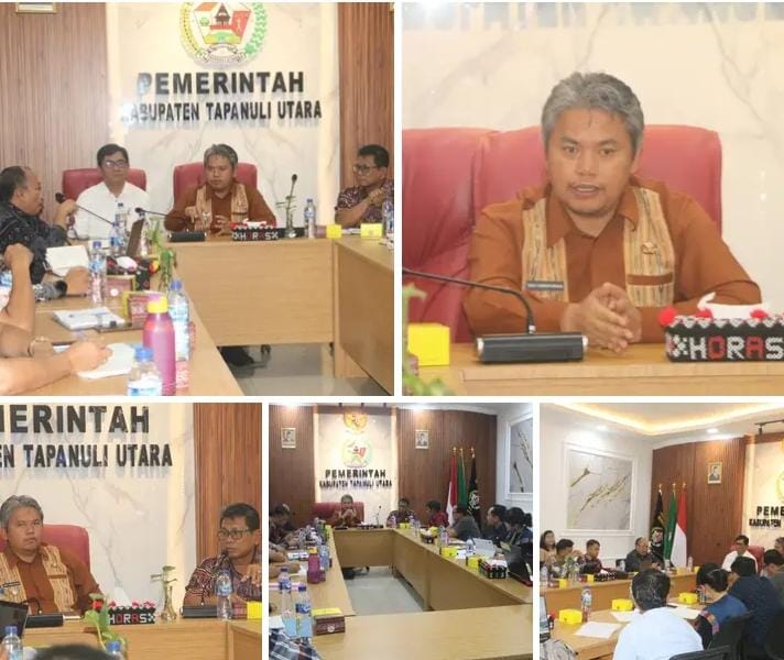 Wakil Bupati Tapanuli Utara Dr. Deni Parlindungan Lumbantoruan M.Eng didampingi Sekda Drs. Henry M.M Sitompul, M.SI.