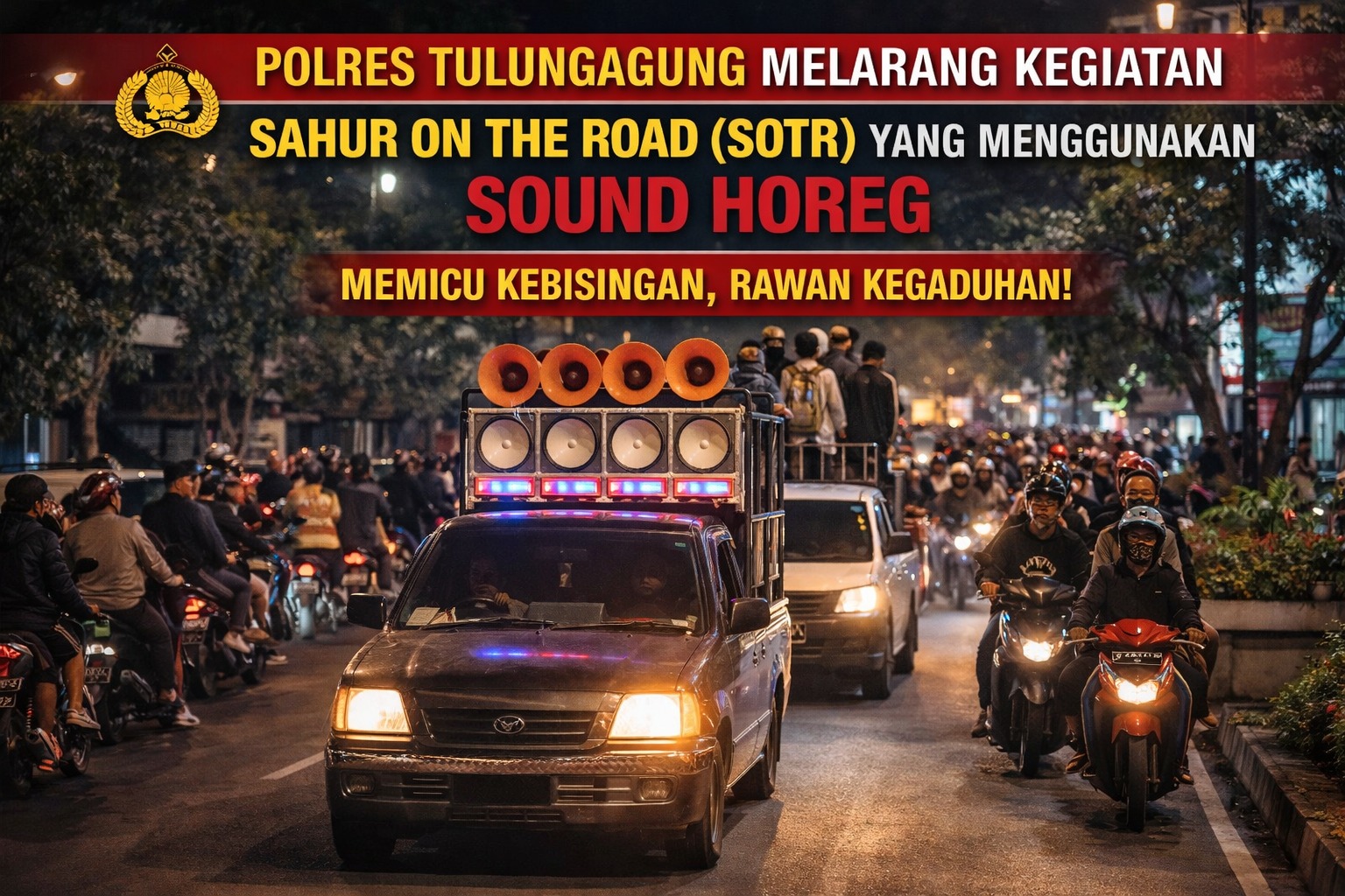 Polres Tulungagung Melarang SOTR Dengan Sound Horeg Selama Ramadhan*
