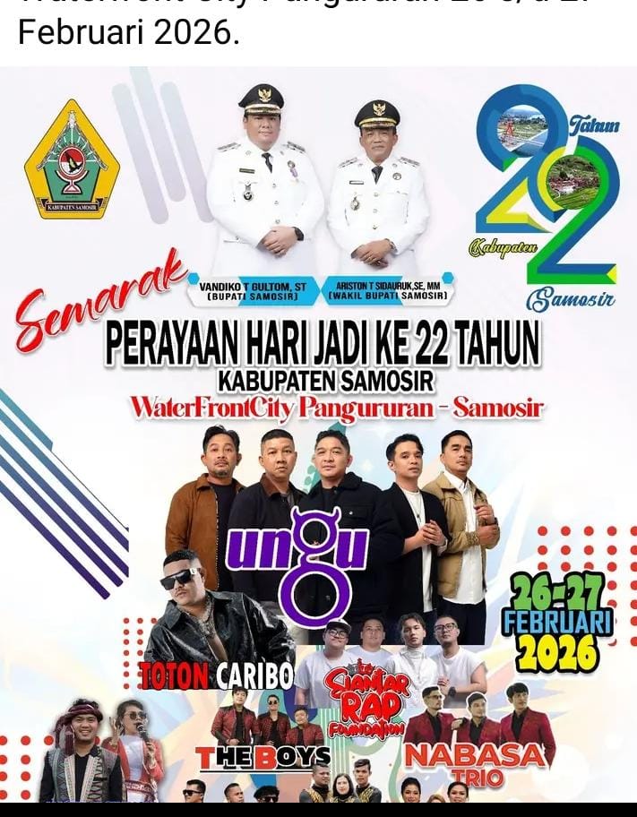 Semarak Hari Jadi ke-22 Kabupaten Samosir, “Samosir Rumah Kita”