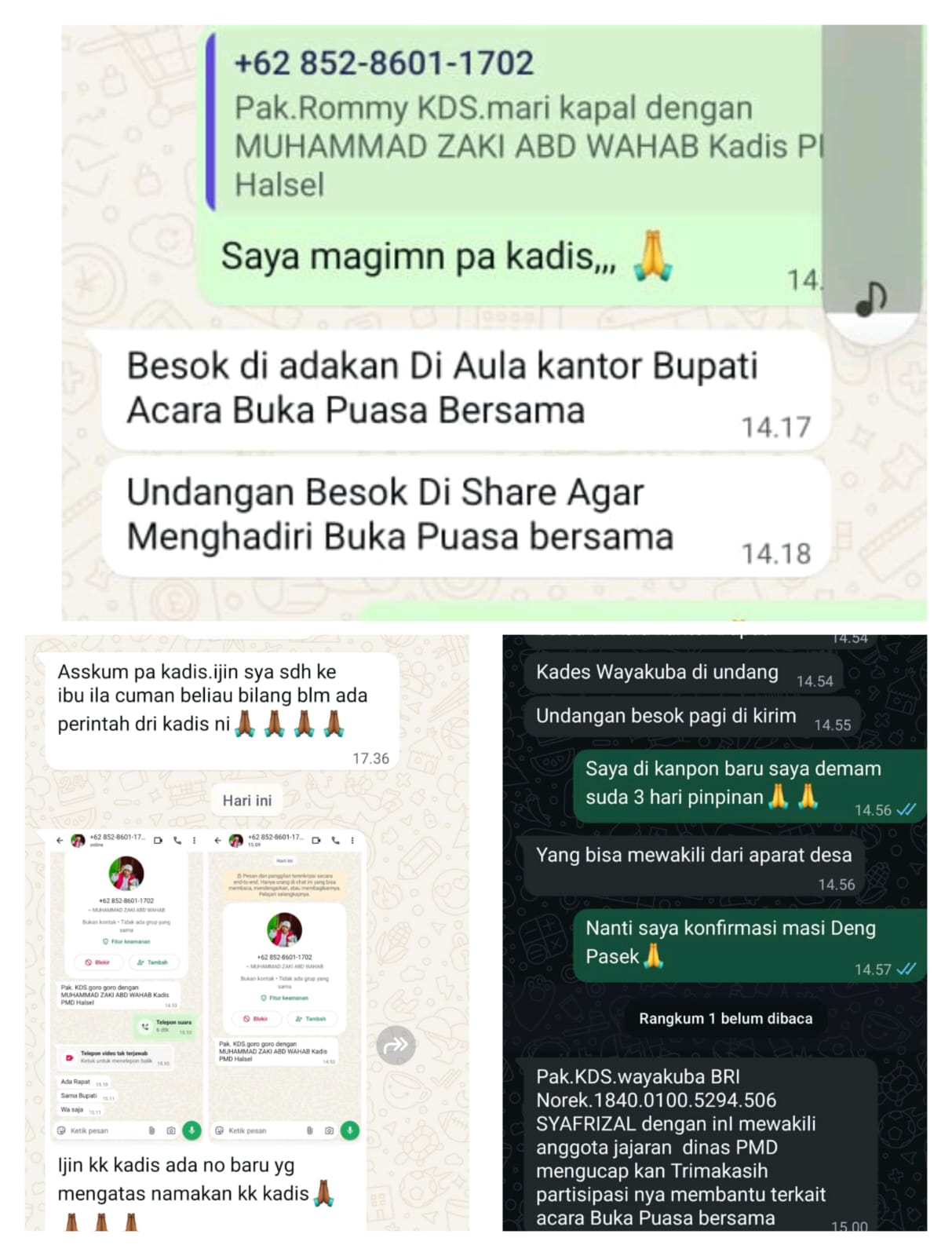 Mencatut Nama Kadis DMPD Halsel, oknum penipuan  peras Sejumlah Kades Hampir Jadi Korban