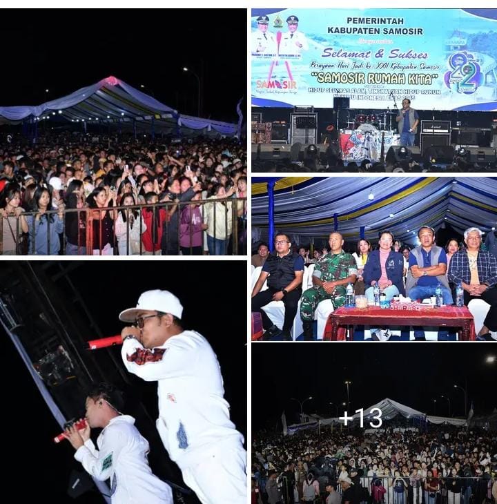 Hiburan Rakyat Perayaan Hari Jadi ke-22 Kabupaten Samosir Dipadati Ribuan Pengunjung