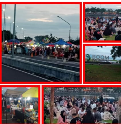 Warga Padati Pantai Boom Banyuwangi Menjelang Waktu Berbuka Puasa