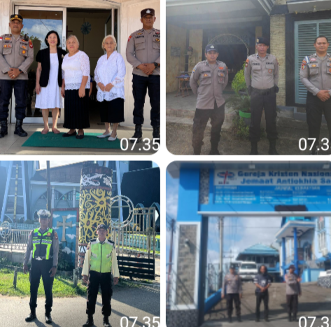 Polres Sanggau Pastikan Ibadah Minggu Umat Nasrani Berjalan Aman dan Kondusif