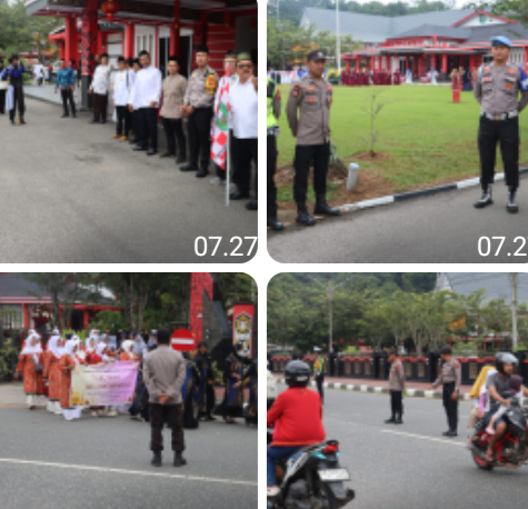 Sambut Ramadhan 1447 H, Pengamanan Humanis Warnai Pawai Ta’aruf di Kota Sanggau