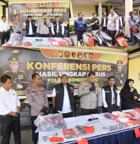 Polres Bondowoso Ungkap Curanmor Amankan 3 Tersangka dan 11 Unit Motor*