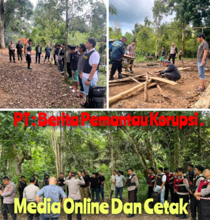 Didesa Bukit Harapan Kecamatan Gantarang Personil Gabungan Bongkar dan Bakar Arena Sabung Ayam