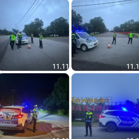Langkah Preventif Polres Sanggau, Patroli Pagi Jaga Keselamatan Pengguna Jalan