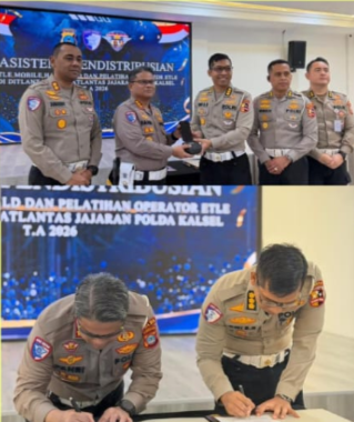Korlantas Polri Perkuat Digitalisasi Penegakan Hukum Lalu Lintas Dengan ETLE Mobile Handheld di Polda Kalsel*