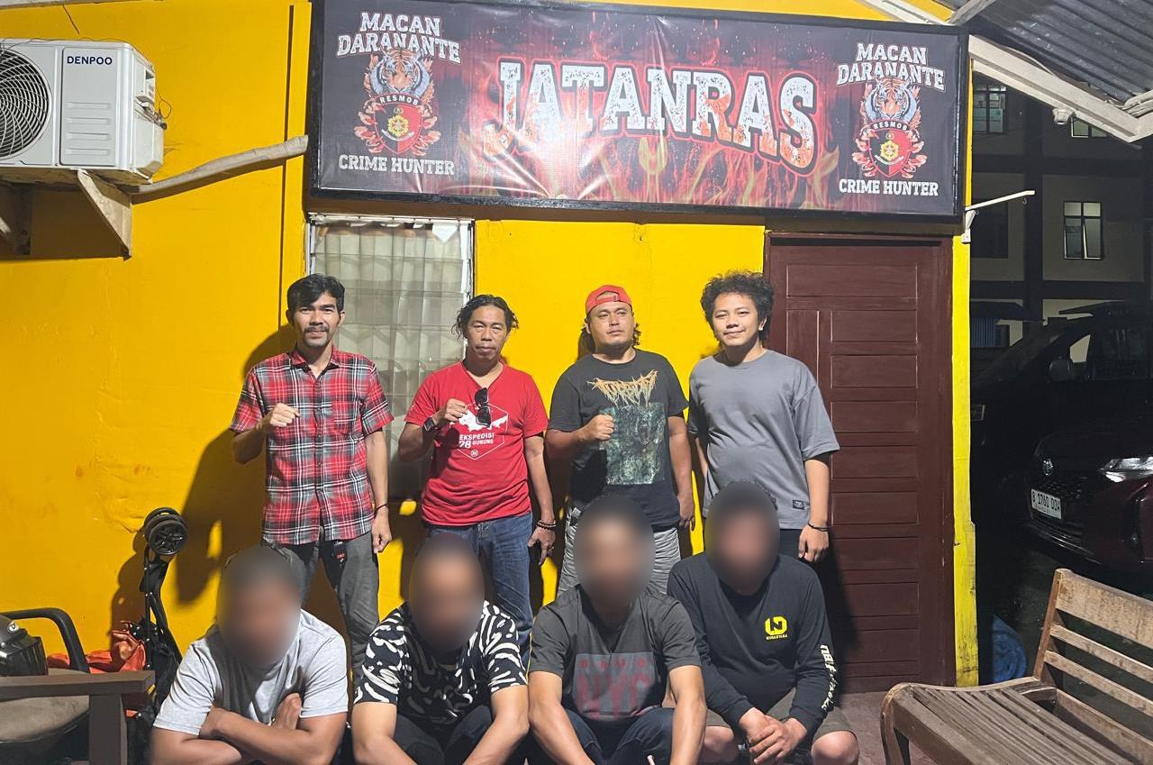 Satreskrim Bergerak Cepat, Empat Terduga Pelaku Pencurian Mobil Dibekuk di Sanggau