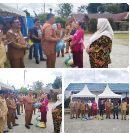 Saat gerakan pangan Murah Bupati himbau warga Tidak Beli Berlebihan Di Parsoburan.