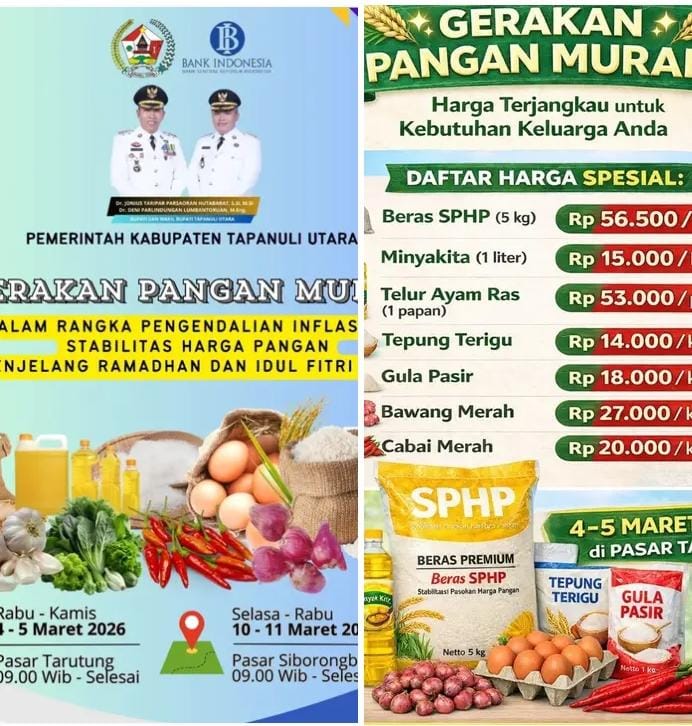 Pemerintah Taput Bersama Bank Indonesia Gerakan Pasar Murah