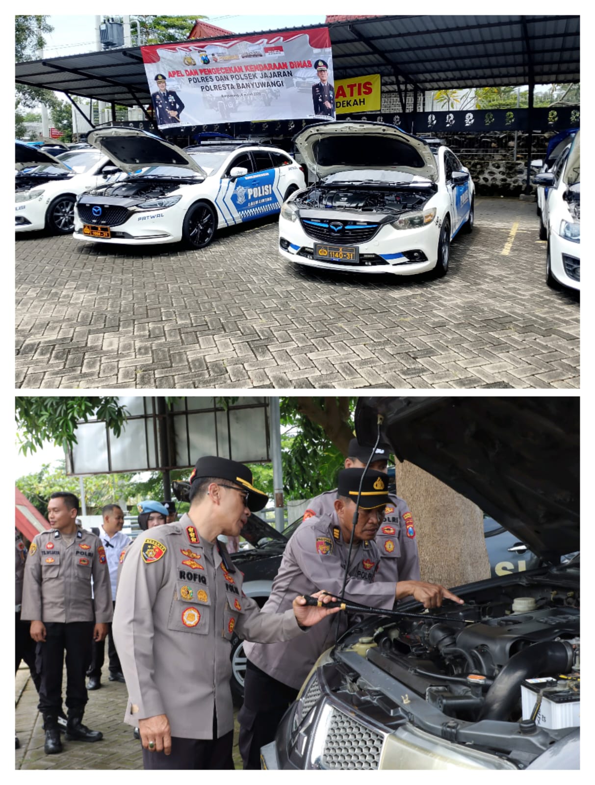 Kapolresta Banyuwangi Cek Kesiapan Kendaraan Dinas, Jelang Operasi Ketupat Semeru 2026