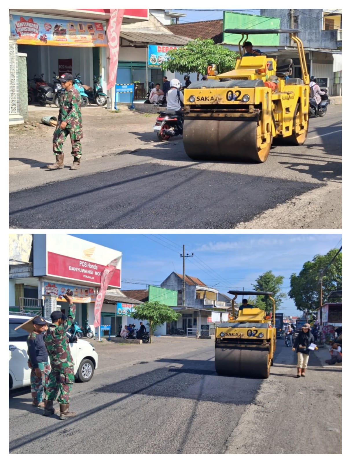 Babinsa Turun Langsung Kawal Perbaikan Jalan, Wujud Kepedulian TNI terhadap Infrastruktur Desa