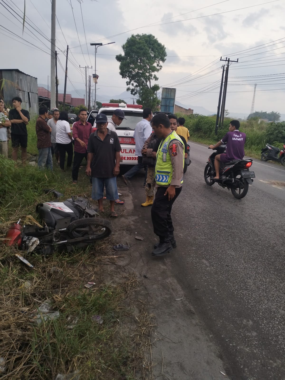 Kecelakaan lalu lintas tragis terjadi di Jalan Pematang Siantar Km 03, Desa Tambunan Lumban Gaol Kecamatan Balige Kabupaten Toba Provinsi Sumatera Utara, Selasa (17/3/2026) sekira pukul 17.00 Wib