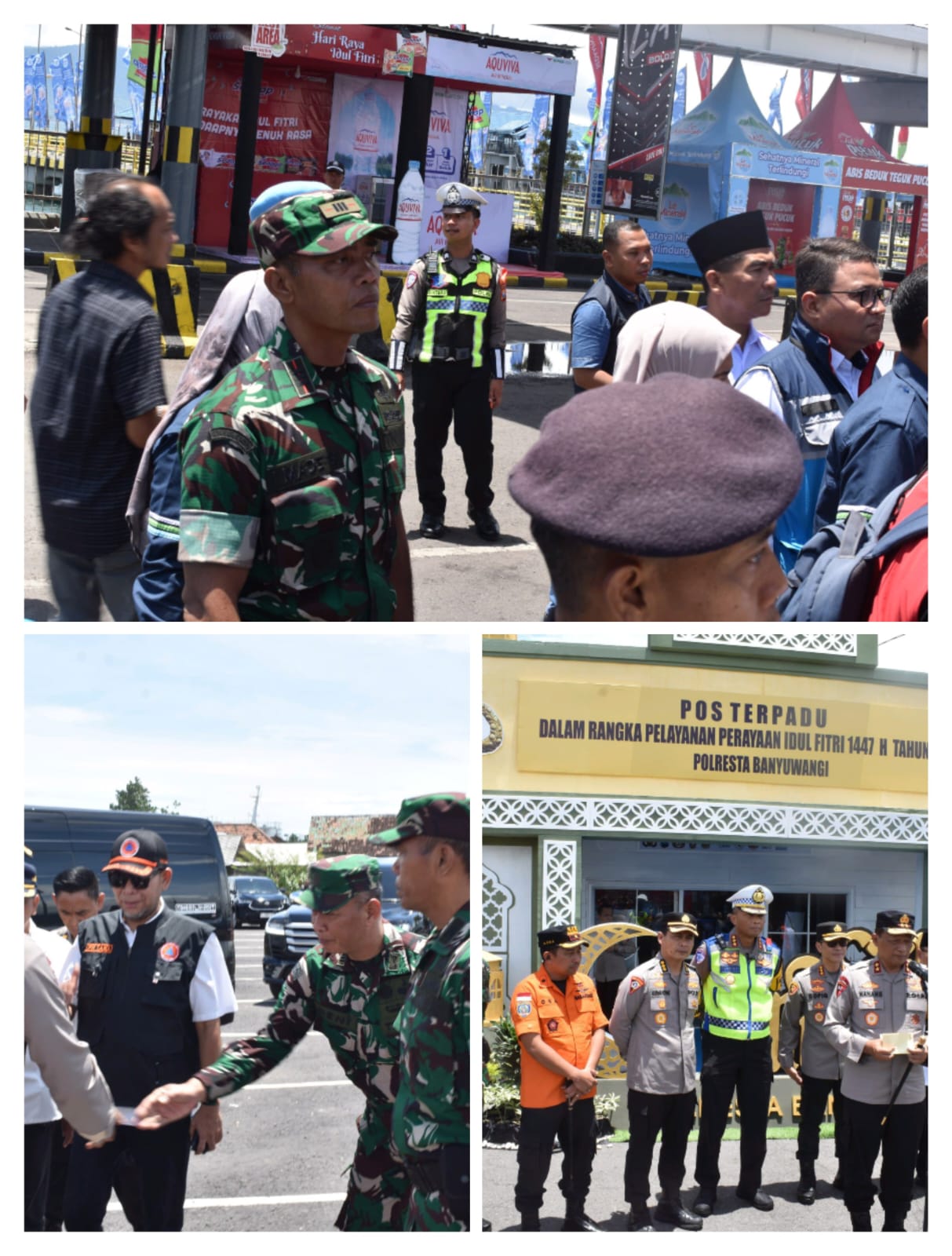 Pasiops Kodim 0825/Banyuwangi Dampingi Kapolda Jatim Pantau Arus Mudik, Pos Terpadu Ketapang Jadi Fokus Pengamanan