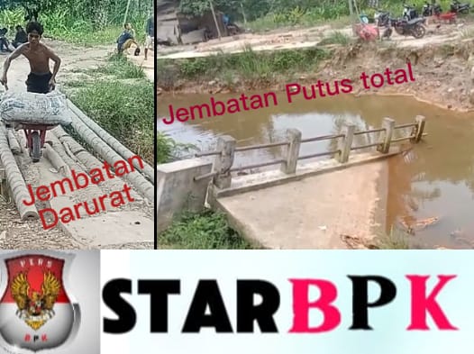 Warga Pertaruhkan Nyawa Demi Hidup Diatas Jembatan Darurat Yang Sudah Rapuh Dan Licin