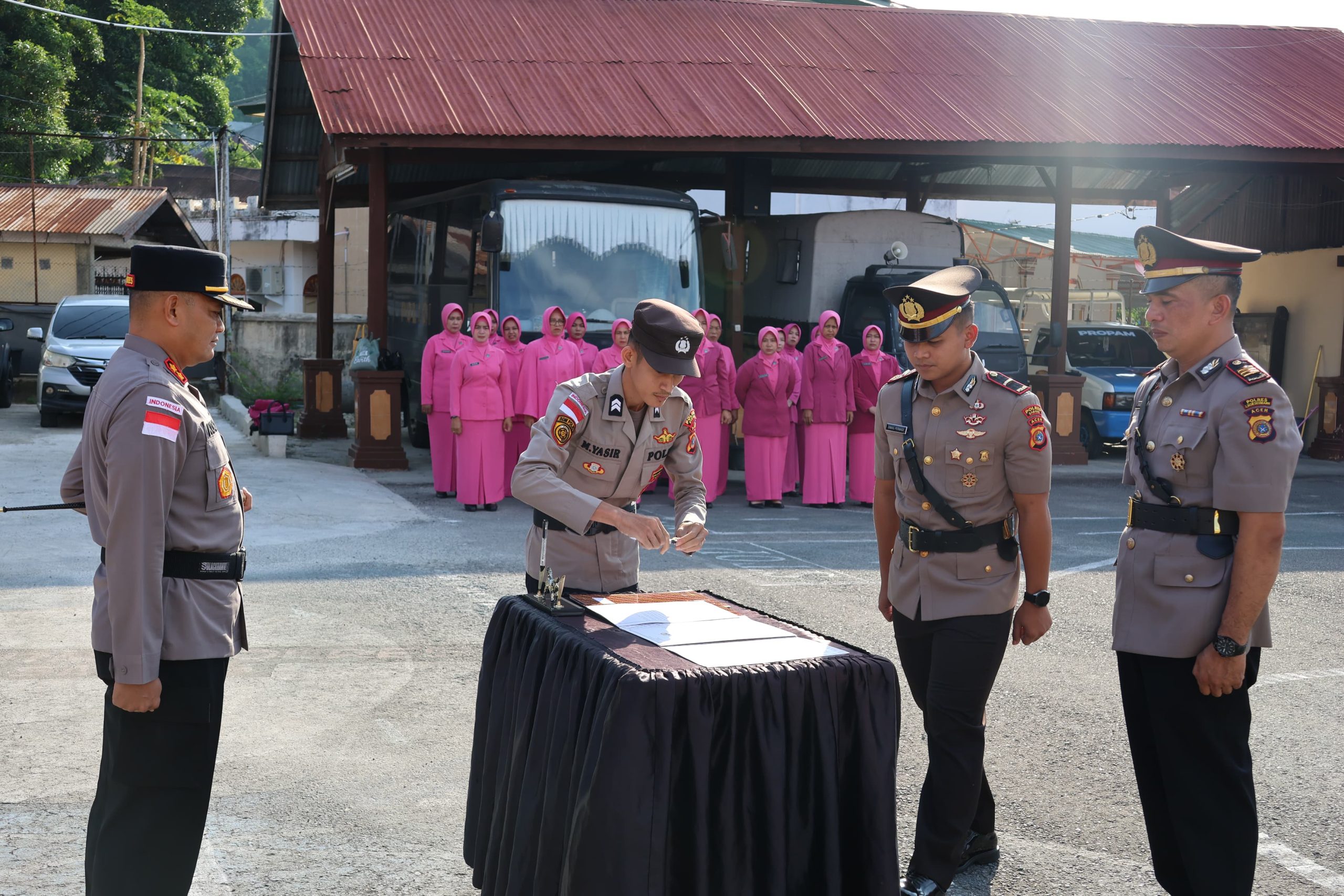 Kapolres Sabang Pimpin Sertijab Kasat Intelkam, Kasat Reskrim dan Kasat Resnarkoba