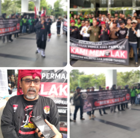 Warga Ruko Pamulang Permai dan Komunitas Parkir. Serta Ojek Online Gelar Aksi Demo di Pemkot Tangsel