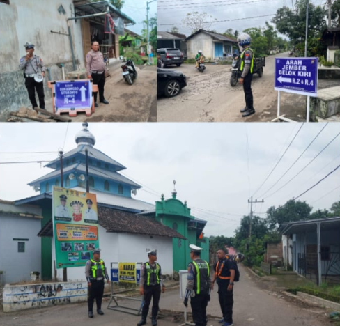 Polres Bondowoso Maksimalkan Pengaturan Lalu Lintas Pascaputusnya Jembatan Sukowiryo*