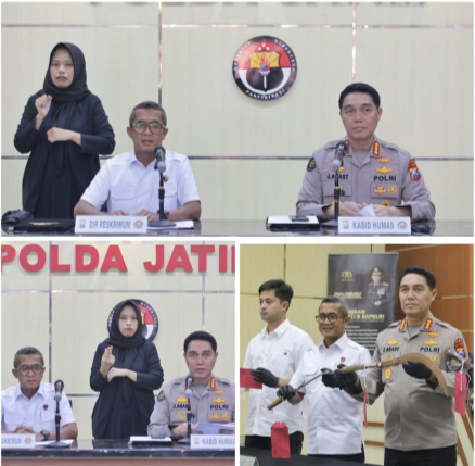 Polda Jatim Amankan Tiga Tersangka Kasus Pemerasan Disertai Pengancaman di Pasuruan*