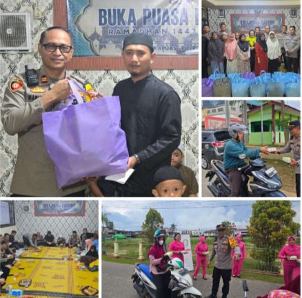 Ramadhan Penuh Kepedulian, Polsek Kapuas Gelar Buka Puasa Bersama dan Bakti Sosial